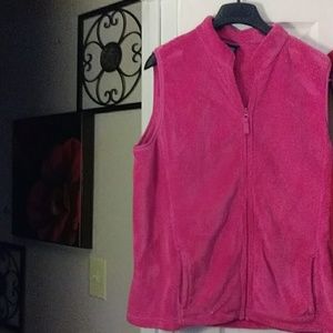 Pink volour vest